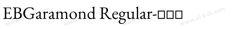 EBGaramond Regular字体转换